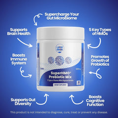 Layer Origin SuperHMO unflavored powder dissolving in a beverage.