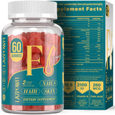 Lazpowfi Biotin Gummies strawberry bottle for easy daily beauty support