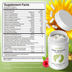 Lazpowfi capsules close-up highlighting biotin power for strong nails and skin