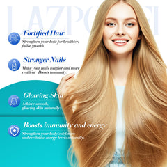 Lazpowfi Collagen hydrolysate capsule emphasizing elasticity and skin hydration