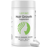 Lazpowfi hair growth bottle front showing 32-in-1 formula for healthier hair