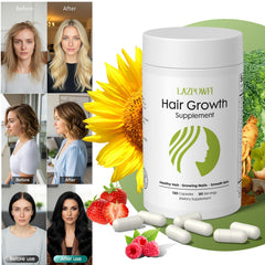 Lazpowfi hair strands close-up shows fuller-looking hair after use
