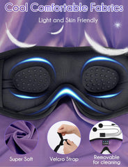 LC-dolida 3D contour headband provides eye-comfort for side sleepers.