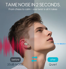 LC-dolida Adjustable Ear Plugs in low mode for relaxed social settings.