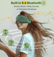 LC-dolida BambooCotton 3D Bluetooth Sleep Mask packaging highlights eco-friendly bamboo fabric