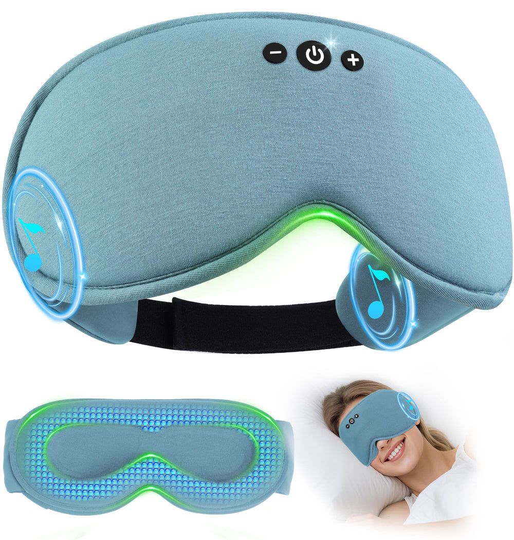 LC-dolida bamboo weighted sleep mask front view with total blackout and soothing pressure