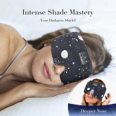 LC-dolida silk eye mask with nose-cut design for complete light blocking