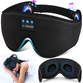 LC-dolida Sleep Headphones front view with 3D eye mask for comfortable, hands-free listening