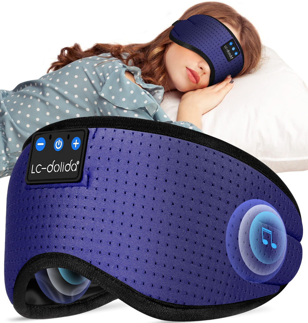 LC-dolida sleep headphones integrated in eye mask for hands-free music during sleep