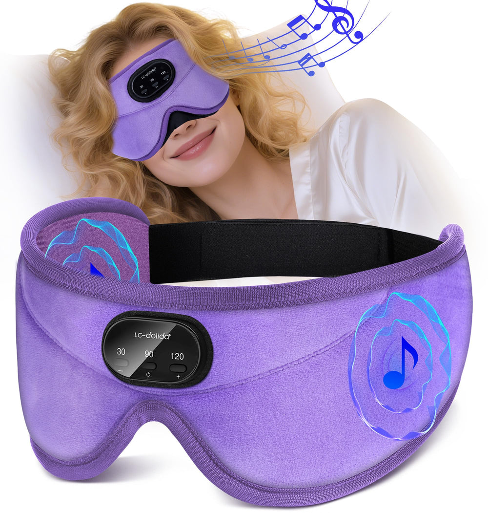 LC-dolida lavender Bluetooth sleep mask for cool, comfortable nights.