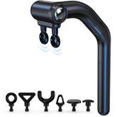 LC-HZLJ dual-head massage gun targets back muscles for quick relief.