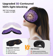 LC-dolida detachable 3D eye cups block light for restful sleep and eye comfort.