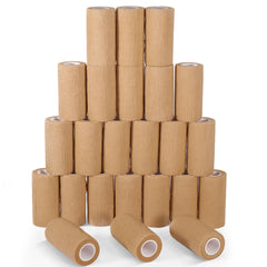 LDIWEE 24-pack bandage wrap bundle in brown for bulk home first aid