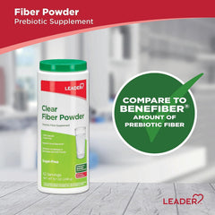 Leader prebiotic fiber powder blends smoothly into coffee without grit.