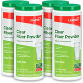 Leader prebiotic fiber powder dissolves clearly in water for easy daily use.