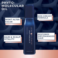 Leaf and Flower Phyto-Molecular Oil on-dry-hair delivers final touch with radiant shine.