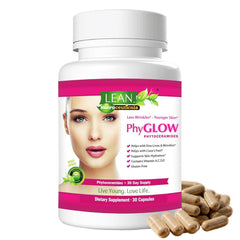 LEAN Nutraceuticals Phytoceramides bottle label emphasizes skin hydration benefits.