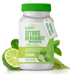 Leaping Lynx Citrus Bergamot 1200mg bottle for heart support and antioxidant potential.