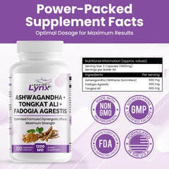 Leaping Lynx Tongkat Ali capsules with potential daily energy benefits.