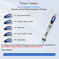 Leawell electronic acupuncture pen targets feet and legs for fatigue reduction.