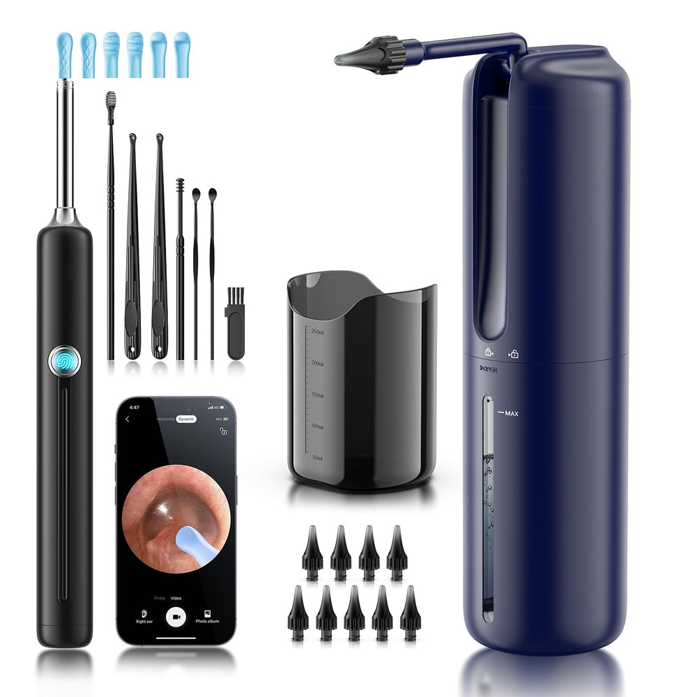 Lebbtl ear-wax-removal-system shown for safe at-home cleaning with adjustable pressure.