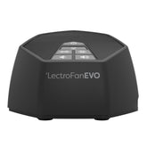 LectroFan EVO compact design on a bedside table for sleep and calm ambiance.