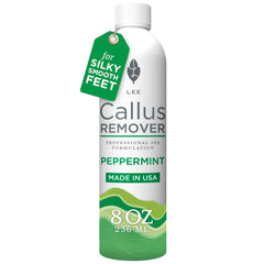 Lee Beauty Professional 8oz gel callus remover bottle for at-home pedicures.