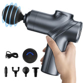 LEERCON massage gun with four heads for versatile muscle relief after workouts.