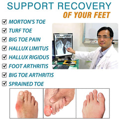 Leeuoe Morton's extension orthotic left foot placement provides arch support.
