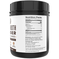 Left Coast Performance bone broth powder scoop for easy, measured servings.