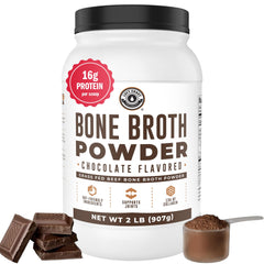 Left Coast Performance bone broth protein chocolate jar for convenient daily protein