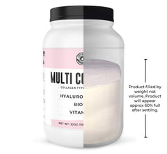Left Coast Performance bottle close-up highlighting biotin and hyaluronic acid
