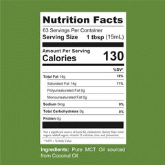 Left Coast Performance MCT Oil Liquid non-GMO ingredients closeup