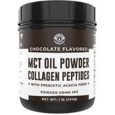 Left Coast Performance MCT Powder bottle, keto-friendly formula for busy mornings.