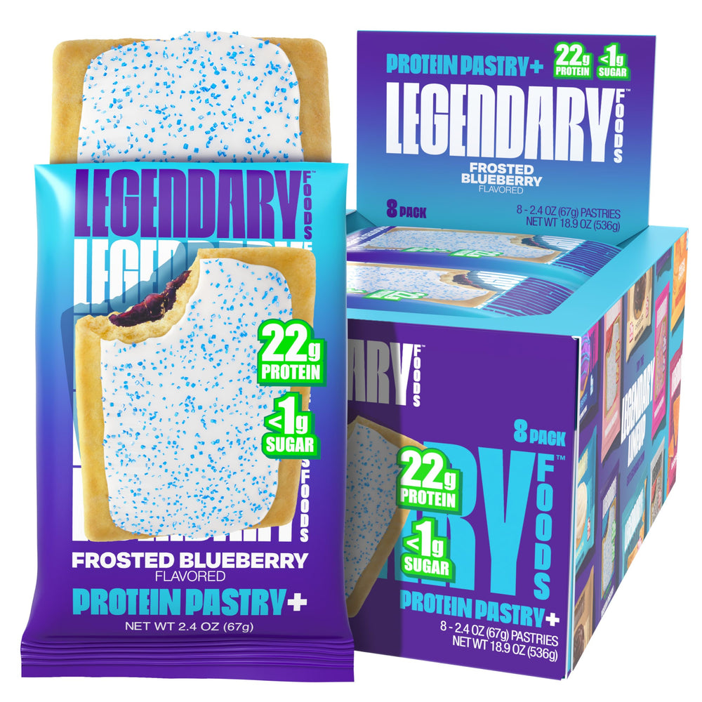 Legendary Foods 22g Protein Pastry Frosted Blueberry—high-protein keto snack for energy