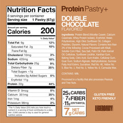 Legendary Foods protein pastry close-up of ingredients for gluten-free, low-carb nourishment.