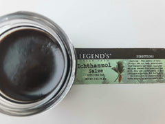 Legend's Creek Farm herbal salve ingredients close-up.