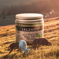 Legend's Creek comfrey and myrrh focus image suggesting soothing support.