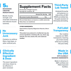 LEGION creatine capsules unflavored pack shown for convenient daily supplementation.