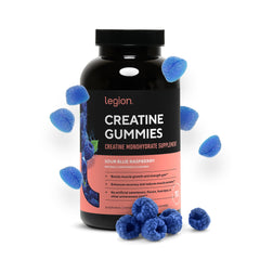 LEGION Creatine Monohydrate Gummies bottle for convenient daily use