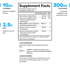LEGION Forge Fasted Fat Burner bottle label close-up showing transparent ingredients