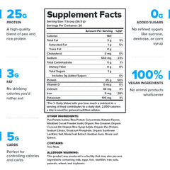 LEGION Plant+ chocolate protein powder serving spoon illustrates convenient mixing for workouts.