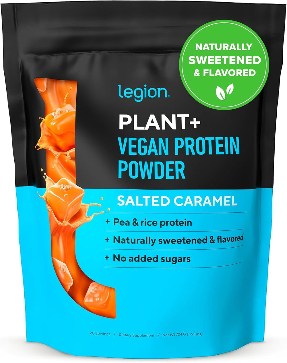 LEGION Plant+ vegan protein powder bag with a clean label for gluten-free athletes