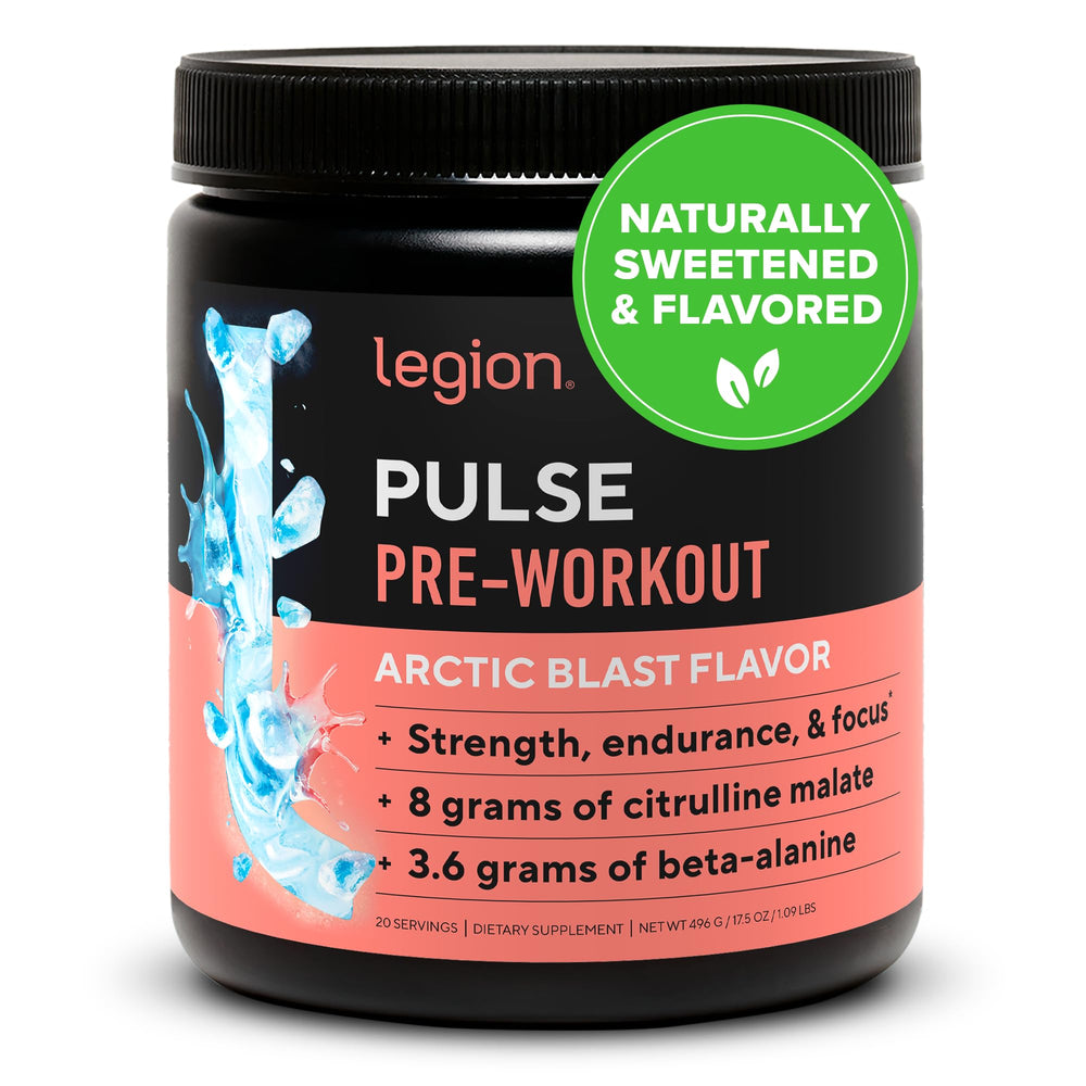 Legion Pulse Arctic Blast tub front showcases natural energy for workouts.
