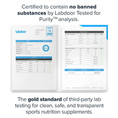 LEGION Pulse certification badge emphasizes third-party testing and purity.