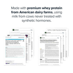 LEGION Whey Protein Powder label with ISO testing badge indicating third-party safety.