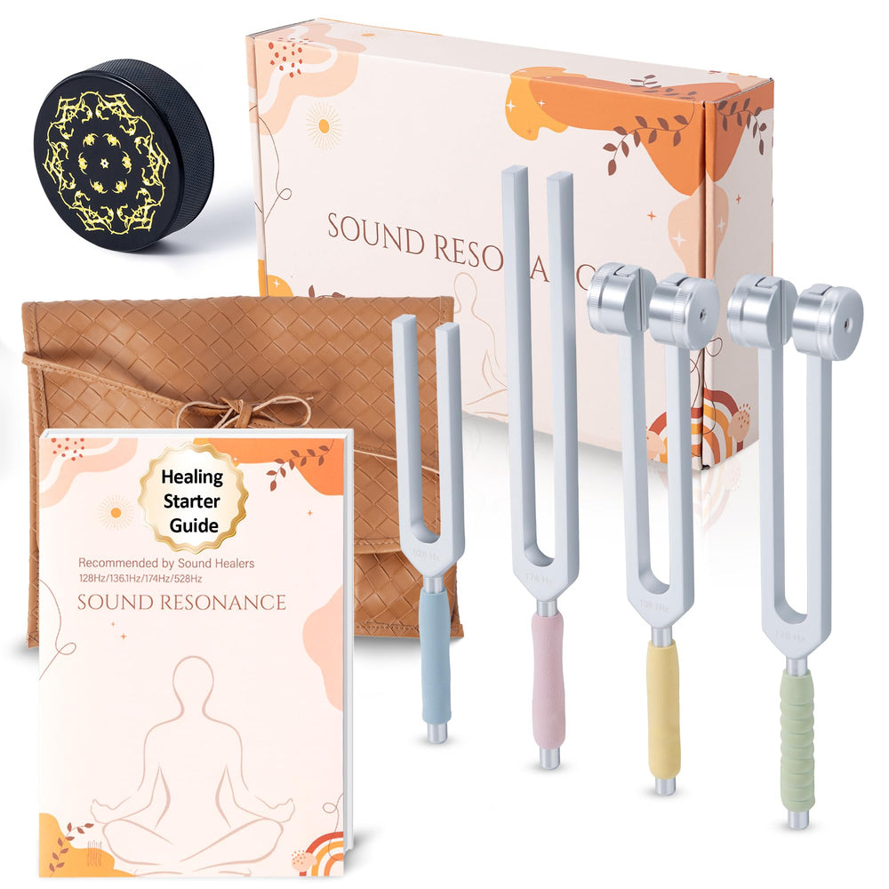 LEGUANG weighted 128Hz tuning fork for focused chakra balance during meditation.