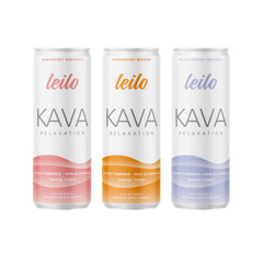LEILO Raspberry Hibiscus can for refreshing non-alcoholic relaxation with kava and l-theanine
