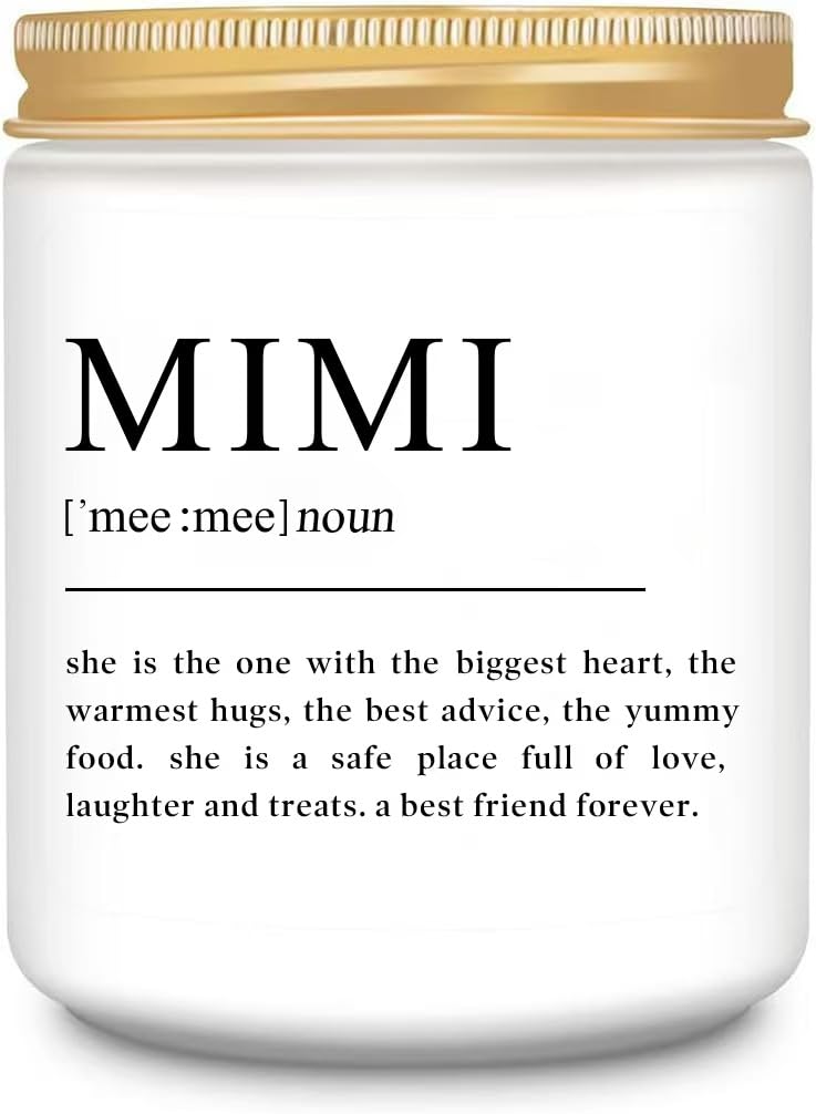LEIOH Mimi lavender candle 7oz on a cozy table for relaxation.