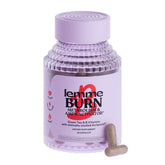 Lemme Burn bottle close-up showing metabolism support capsules.